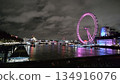 倫敦夜景與摩天輪，倫敦眼，泰晤士河 134916076