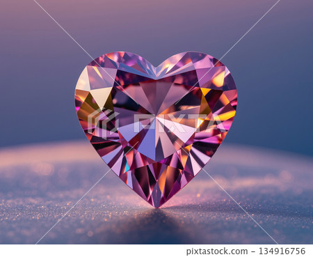 Heart-shaped pink diamond 134916756