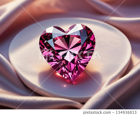 Heart-shaped pink diamond 134916813