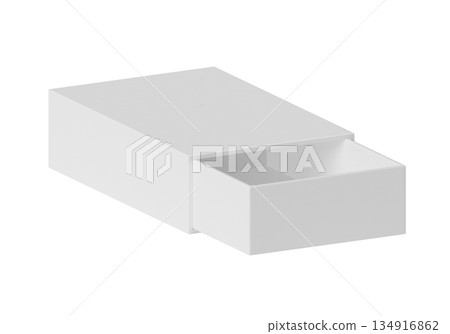 White blank paper slider box. Paperboard sliding lid container packaging. for design White blank paper slider box. Paperboard sliding lid container packaging. for design 134916862