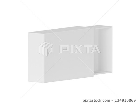 White blank paper slider box. Paperboard sliding lid container packaging. for design White blank paper slider box. Paperboard sliding lid container packaging. for design 134916869