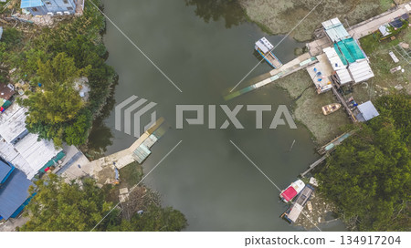 Dec 20 2025 Wooden Ferry Pier At Nam Sang Wai Wetland 134917204