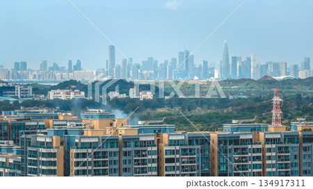 Dec 20 2025 Yuen Long Apartment Buildings Beside Green Rural Landscape Dec 20 2025 Yuen Long Apartment Buildings Beside Green Rural Landscape 134917311