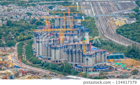 Dec 20 2025 Heavy Machinery Operating At Kam Tin Building Site Dec 20 2025 Heavy Machinery Operating At Kam Tin Building Site 134917379
