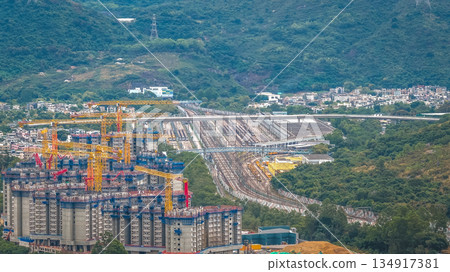 Dec 20 2025 Heavy Machinery Operating At Kam Tin Building Site 134917381