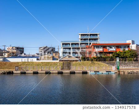 平來橋碼頭，位於舊中川河上（東京都墨田區） 134917578