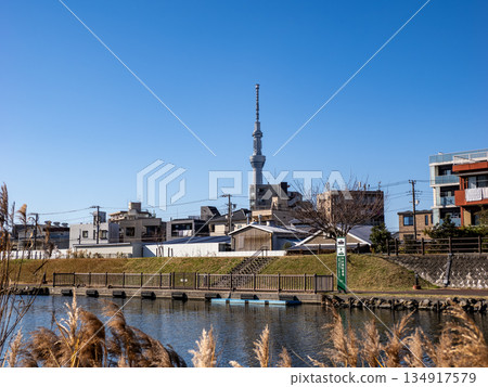 平來橋碼頭，位於舊中川河上（東京都墨田區） 134917579