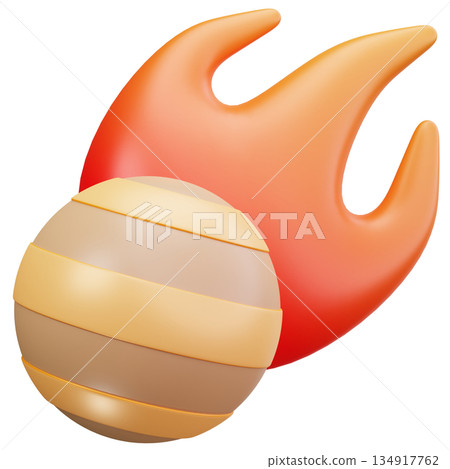 Burning Meteor Planet Burning Meteor Planet 134917762