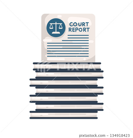 Illustration of court report 134918423