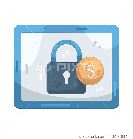 Illustration of secure payment Illustration of secure payment 134918441