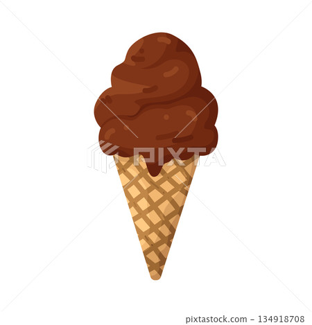 Illustration of ice cream cone Illustration of ice cream cone 134918708