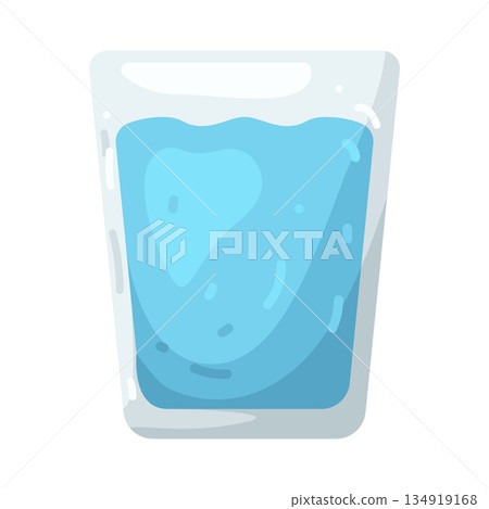 Illustration of glass of water 134919168