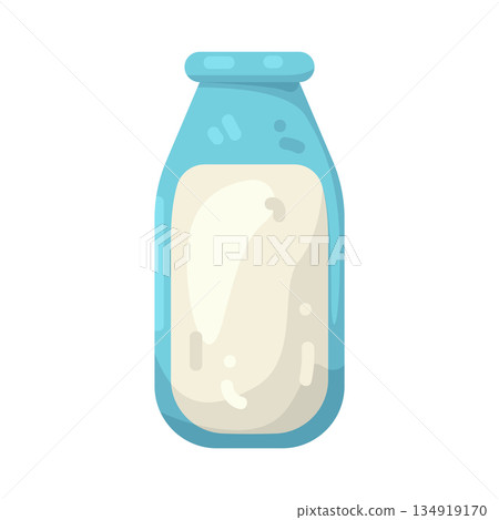 Illustration of milk bottle 134919170