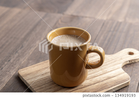 Enjoy a warm cafe latte and the warmth of wood during your winter afternoon tea time 134919193