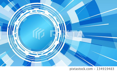 Futuristic cyber background, abstract digital, light blue, blue 134919483