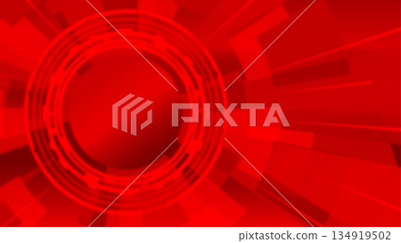 Futuristic cyber background abstract digital red 134919502