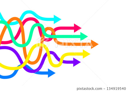 Streamline arrows process concept image. Vectorv Streamline arrows process concept image. Vectorv 134919540