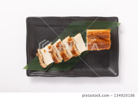 Grilled conger eel and kamaboko Grilled conger eel and kamaboko 134920186