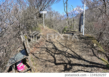 富士山位於足座山脈的遊子嶽山頂 富士山位於足座山脈的遊子嶽山頂 134920297