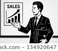 A businessman giving a presentation 134920647