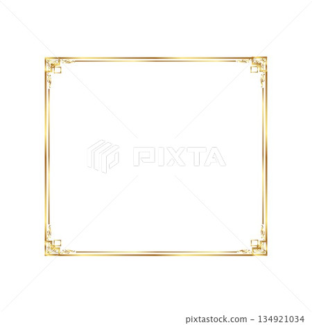 design Luxury Golden Rectangle Corner Certificate Border  134921034