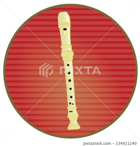 圓形背景的錄音機插圖 134921240