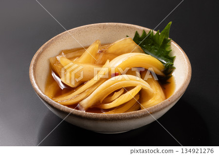Onions pickled in soy sauce Onions pickled in soy sauce 134921276
