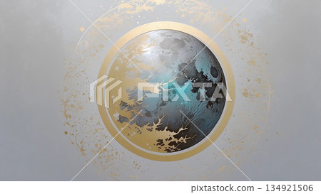 Game background: A gold and blue background design inspired by the Earth Game background: A gold and blue background design inspired by the Earth 134921506