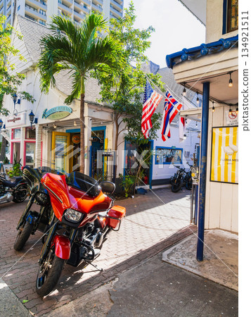 夏威夷威基基的一個街角 134921511