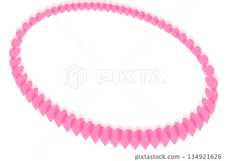 Valentine's Day. Pink heart ring for text on green Valentine's Day. Pink heart ring for text on green 134921626