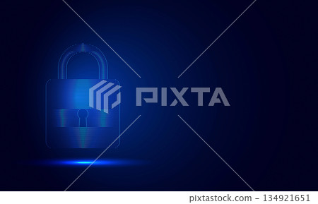 Cyber Security Padlock Data Privacy Protection Concept Cyber Security Padlock Data Privacy Protection Concept 134921651