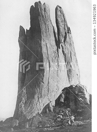 1916年老照片，美國科羅拉多州科羅拉多斯普林斯市眾神花園 134921963