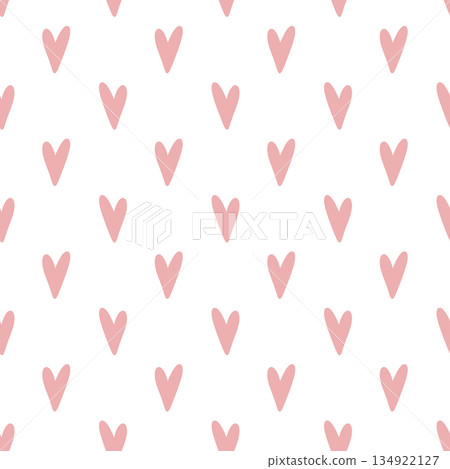 Pink heart seamless pattern creating a lovely background Pink heart seamless pattern creating a lovely background 134922127