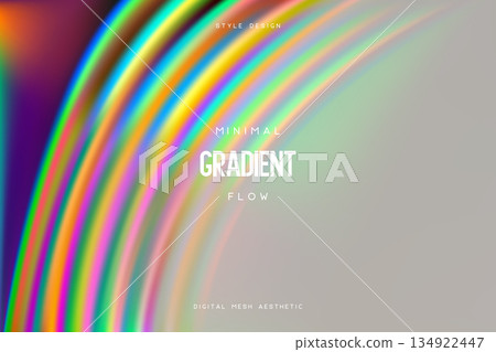 Vibrant vector background with rainbow gradient arch and chromatic aberration. Multicolored futuristic digital mesh illustration with colorful wavy lines for tech design, banners, and modern posters Vibrant vector background with rainbow gradient arch and chromatic aberration. Multicolored futuristic digital mesh illustration with colorful wavy lines for tech design, banners, and modern posters 134922447