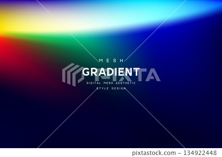 Abstract vector background with horizontal multicolored mesh gradient. Colorful digital illustration with vibrant light effects and smooth transitions for futuristic web banners and posters. Abstract vector background with horizontal multicolored mesh gradient. Colorful digital illustration with vibrant light effects and smooth transitions for futuristic web banners and posters. 134922448