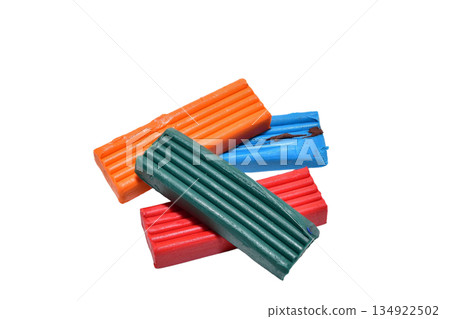 Children's plasticine of different colors. Children's plasticine of different colors. 134922502