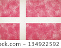 Patriotic digital illustration. Watercolor flag of Denmark. Danish design. 134922592