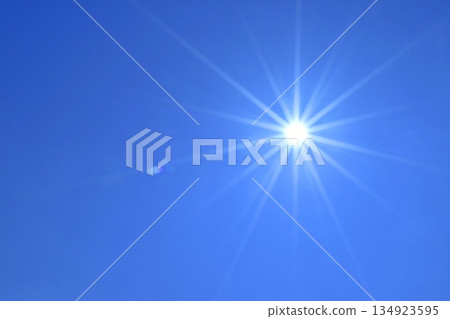 Blue sky and sun, direct sunlight image (fix photo) Blue sky and sun, direct sunlight image (fix photo) 134923595