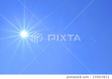 Blue sky and sun, direct sunlight image (fix photo) Blue sky and sun, direct sunlight image (fix photo) 134923611