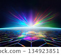 未來之光的景象：彩虹色 134923851