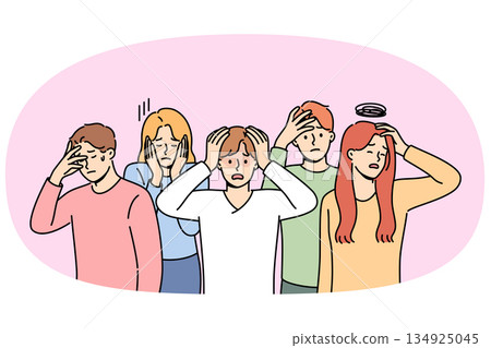 People experiencing panic or discomfort caused by magnetic storms affecting psychological state People experiencing panic or discomfort caused by magnetic storms affecting psychological state 134925045