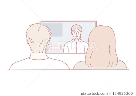 Virtual medical consultation, Calm couple participating in telehealth appointment via digital screen 134925360