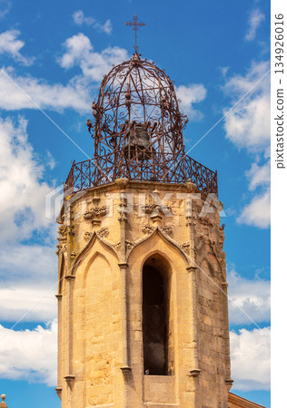 Bell Tower of Saint Sauveur Cathedral in Aix en Provence, France 134926016