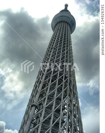 Tokyo Skytree on a cloudy day-76 Tokyo Skytree on a cloudy day-76 134926391
