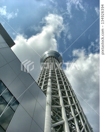 Tokyo Skytree on a cloudy day-79 134926394