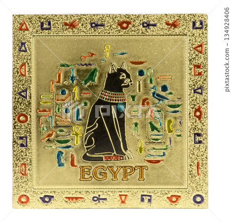 Magnet on the fridge "Egypt" on a white background 134928406