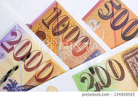 Macedonian denar a business background Macedonian denar a business background 134928583