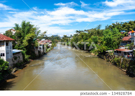 Sadang river flowing through Rantepao in Toraja, Sulawesi, Indonesia Sadang river flowing through Rantepao in Toraja, Sulawesi, Indonesia 134928784