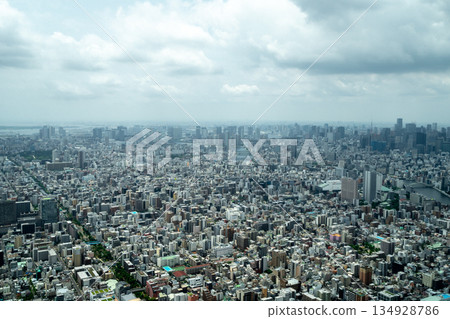 Aerial view of central Tokyo cityscape in Japan Aerial view of central Tokyo cityscape in Japan 134928786