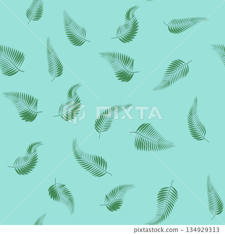 Tropical palm, monstera and banana leaves seamless pattern. Beach, sea, vacation, swimwear pattern Tropical palm, monstera and banana leaves seamless pattern. Beach, sea, vacation, swimwear pattern 134929313